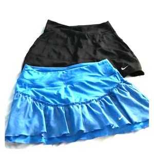 2 Nike skorts bundle blue is small and black xs